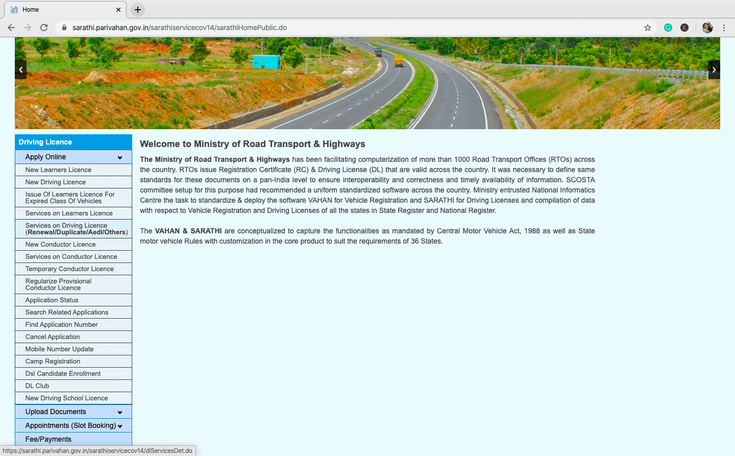 Renew Driving Licence