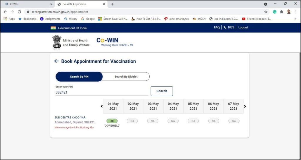 displayed for a particular date