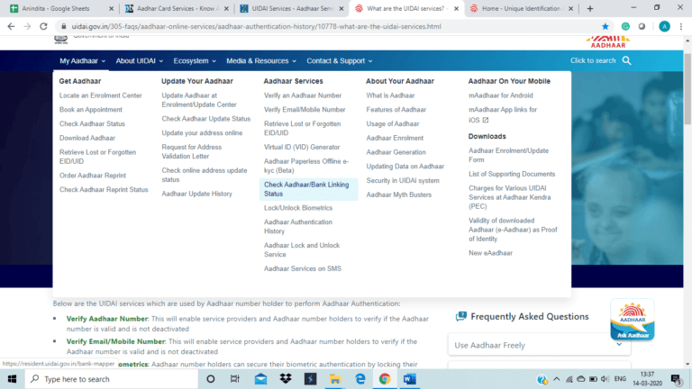 bank Account Linking Status